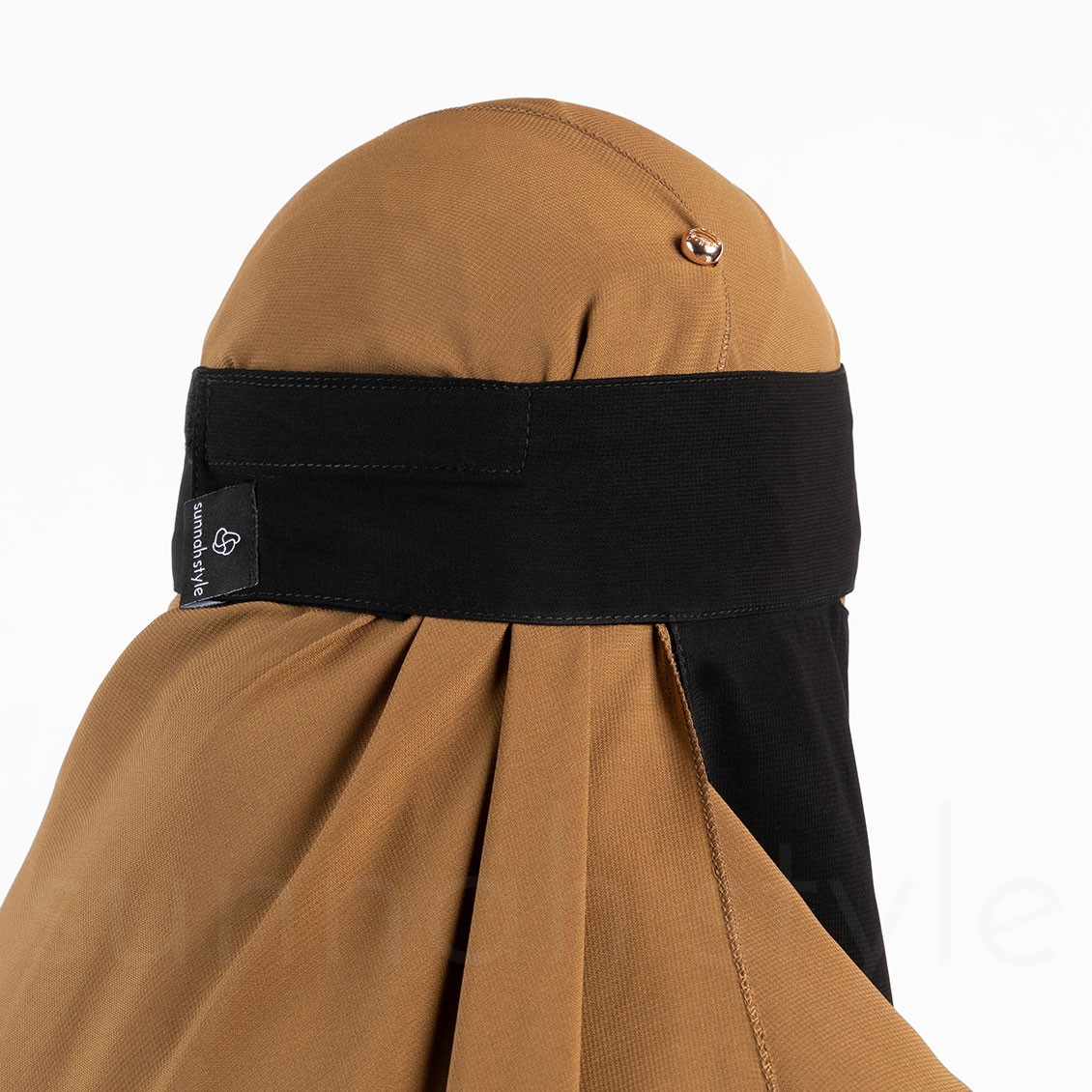 Sunnah Style One Layer Velcro Niqab Black
